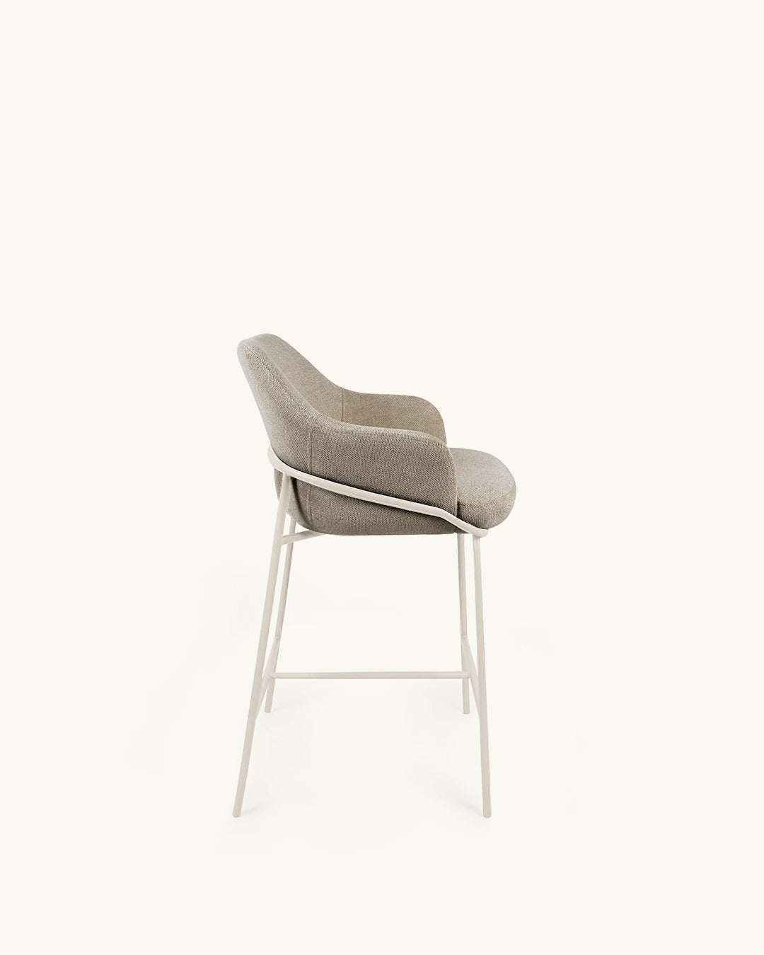 Wren // Taupe - Beige Pack 4 taburetes bajos