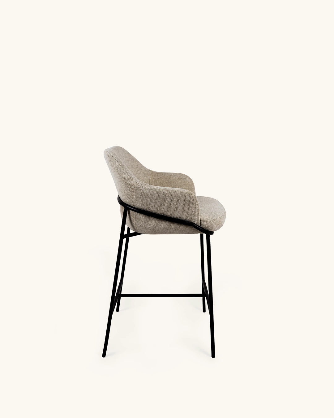 Wren // Taupe - Negro Pack 4 taburetes bajos