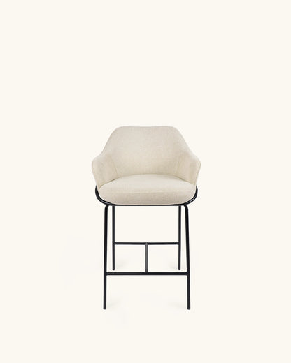 Wren // Beige - Negro Pack 4 taburetes bajos