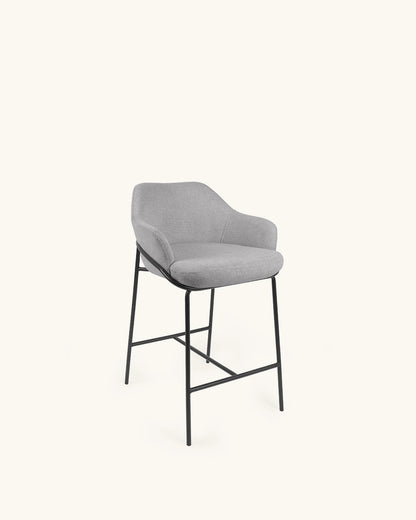 Wren // Cinzento Claro - Preto Pack 4 bancos altos