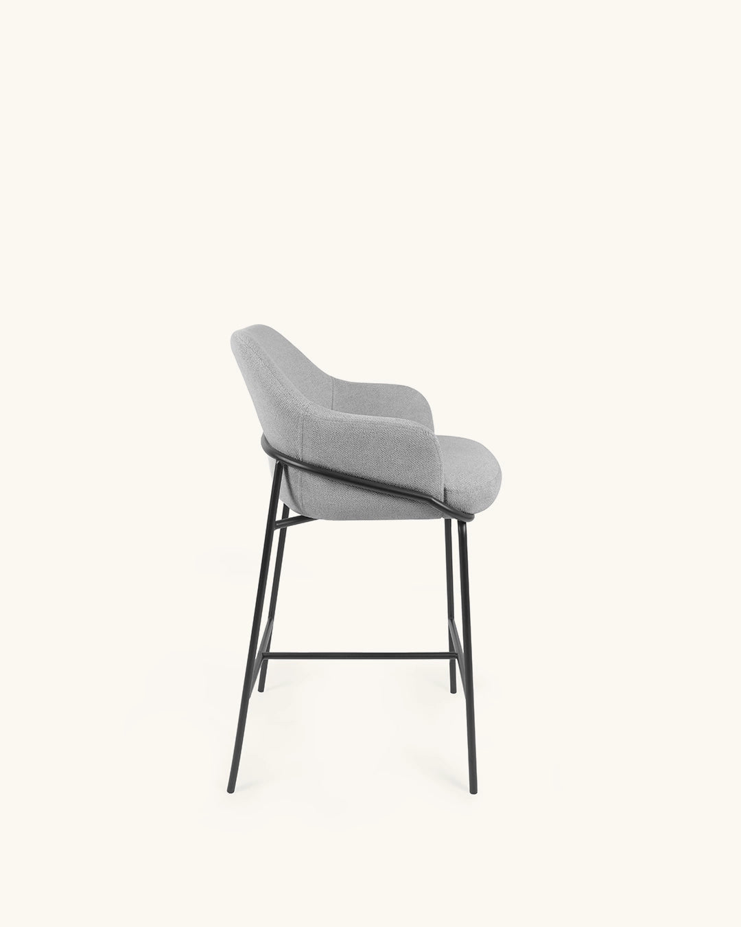 Wren // Cinzento Claro - Preto Pack 4 bancos altos