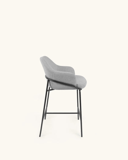 Wren // Cinzento Claro - Preto Pack 4 bancos altos