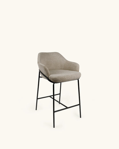 Wren // Taupe - Negro Pack 4 taburetes bajos